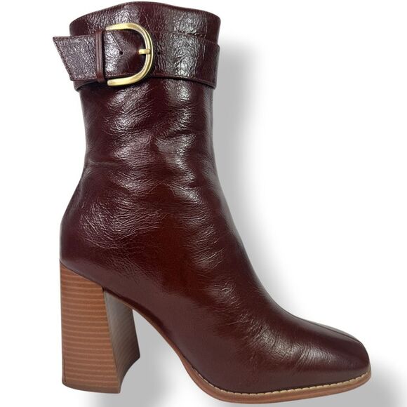 Nine West Y2K 90s Vintage Style Madden Style Platform Chunky Boot Leather 8.5 - Picture 1 of 14